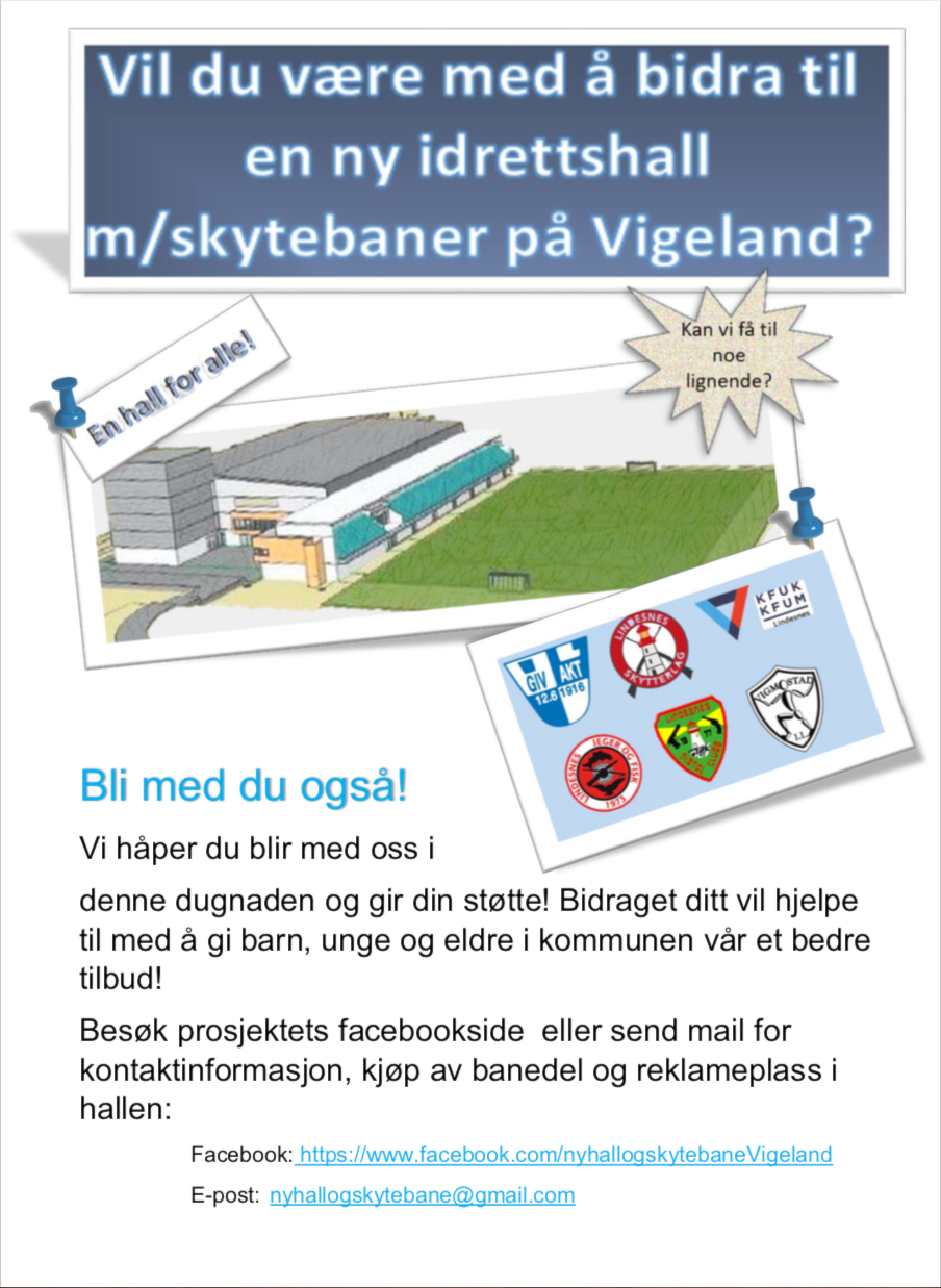 Informasjon om ny idrettshall